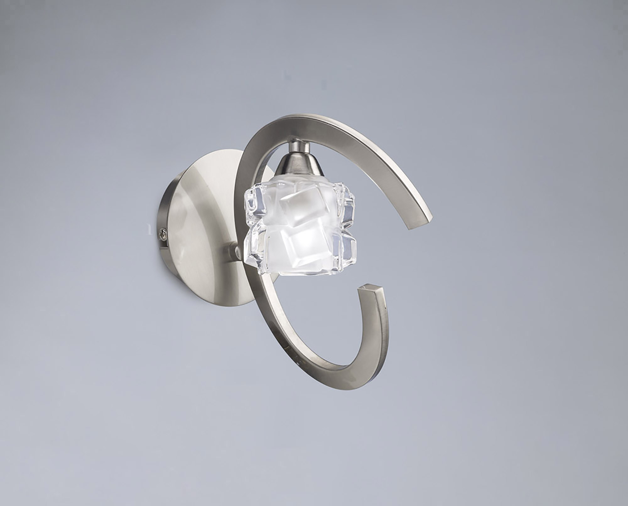 Ice Satin Nickel Wall Lights Mantra Armed Wall Lights